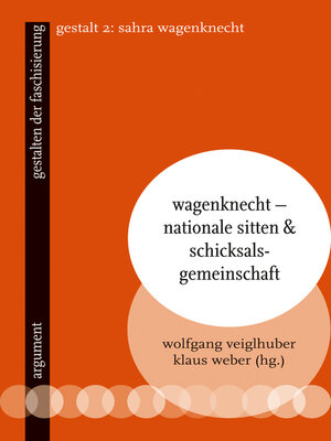 cover image of Wagenknecht – Nationale Sitten und Schicksalsgemeinschaft